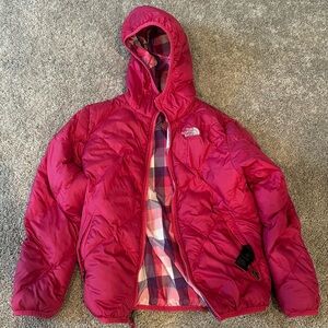 Pink girls north face jacket